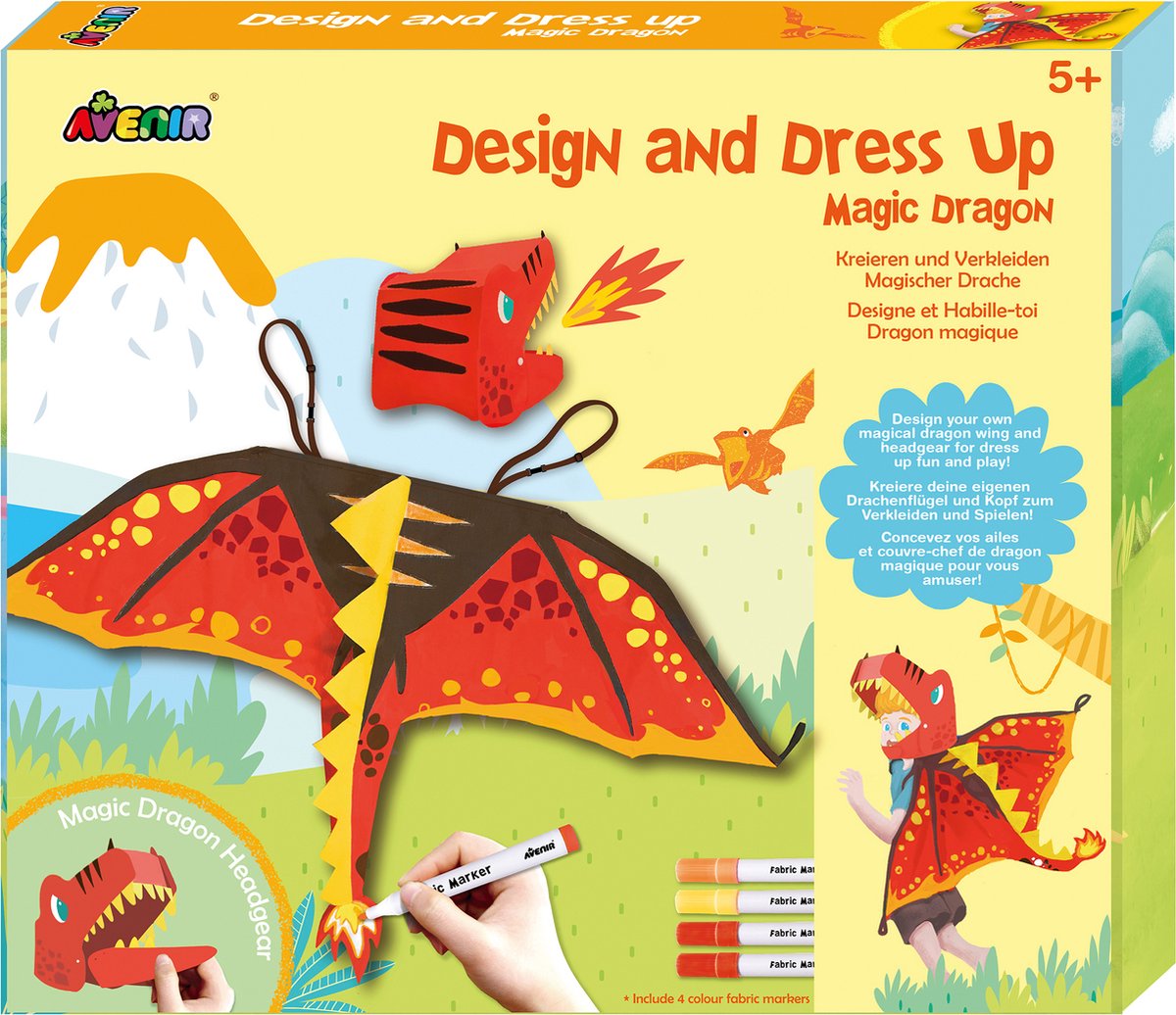 Avenir design en dress up - draak - verkleden - 5 jaar