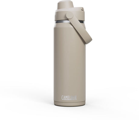 Camelbak thrive chug drinkfles - 600 ml - rvs - met draaidop - isolatie waterfles - beige (stone)