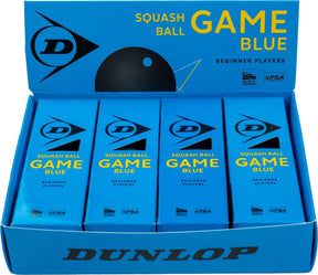 Dunlop - squash ball- game blue 4x3 ball box- black blue