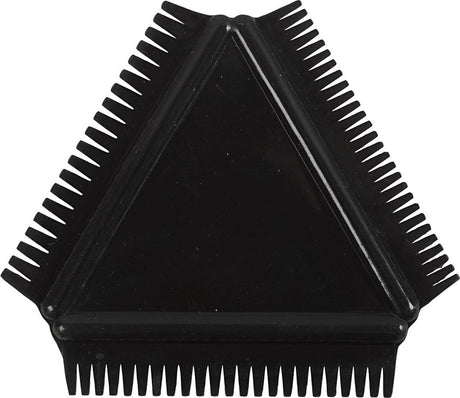 Creativ company structuurkam - rubber textuur kam - zwart - voor creatieve effecten en diy projecten - afmeting 9 cm - 1 stuk