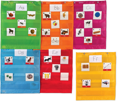 Learning resources magnetische hangtas met transparante pockets (6 stuks) - 4+