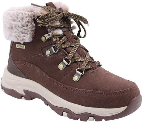 Skechers trego - snow worries dames wandelschoenen - chocolate 40