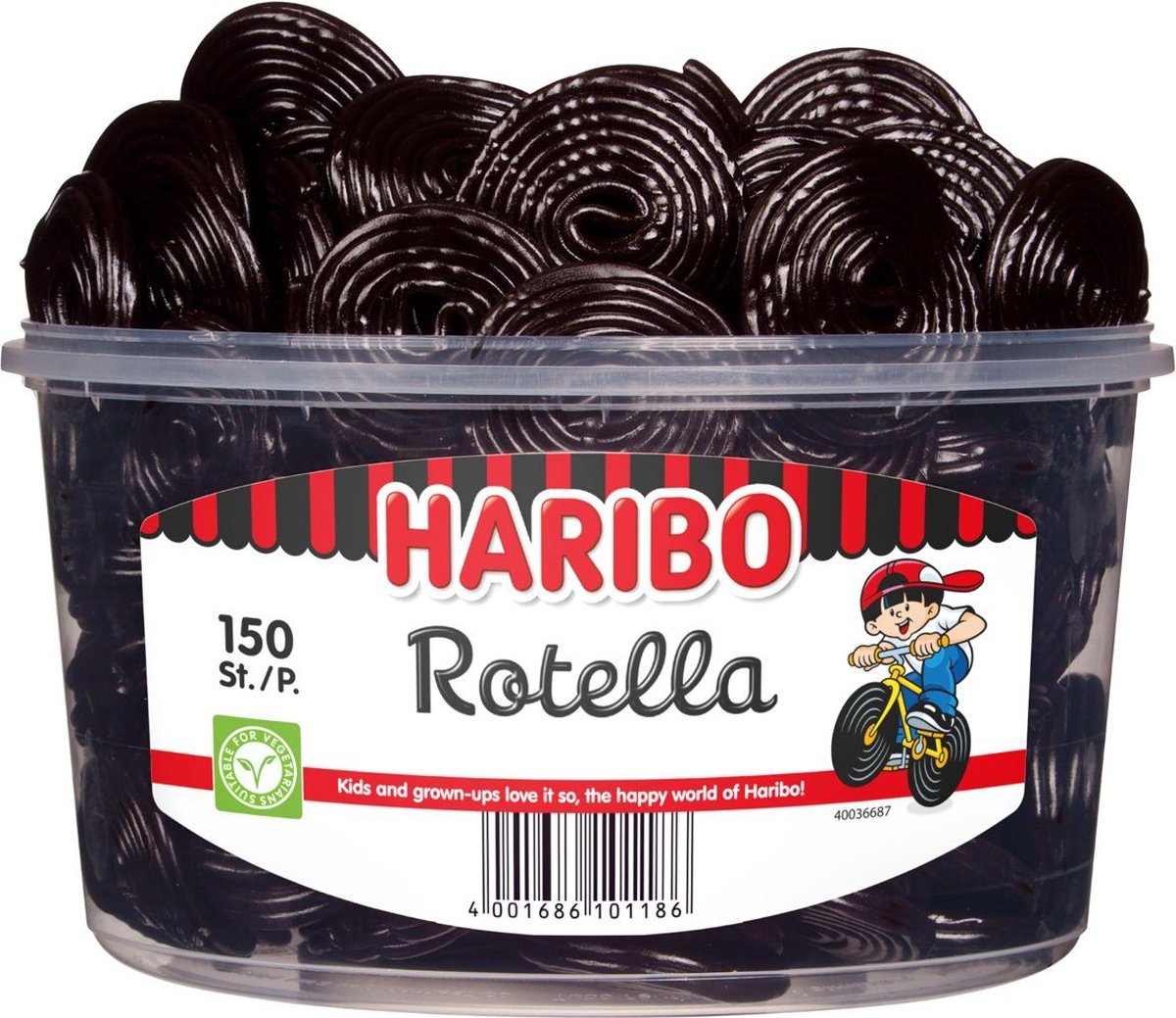 Haribo rotella - drop - 150 stuks silo