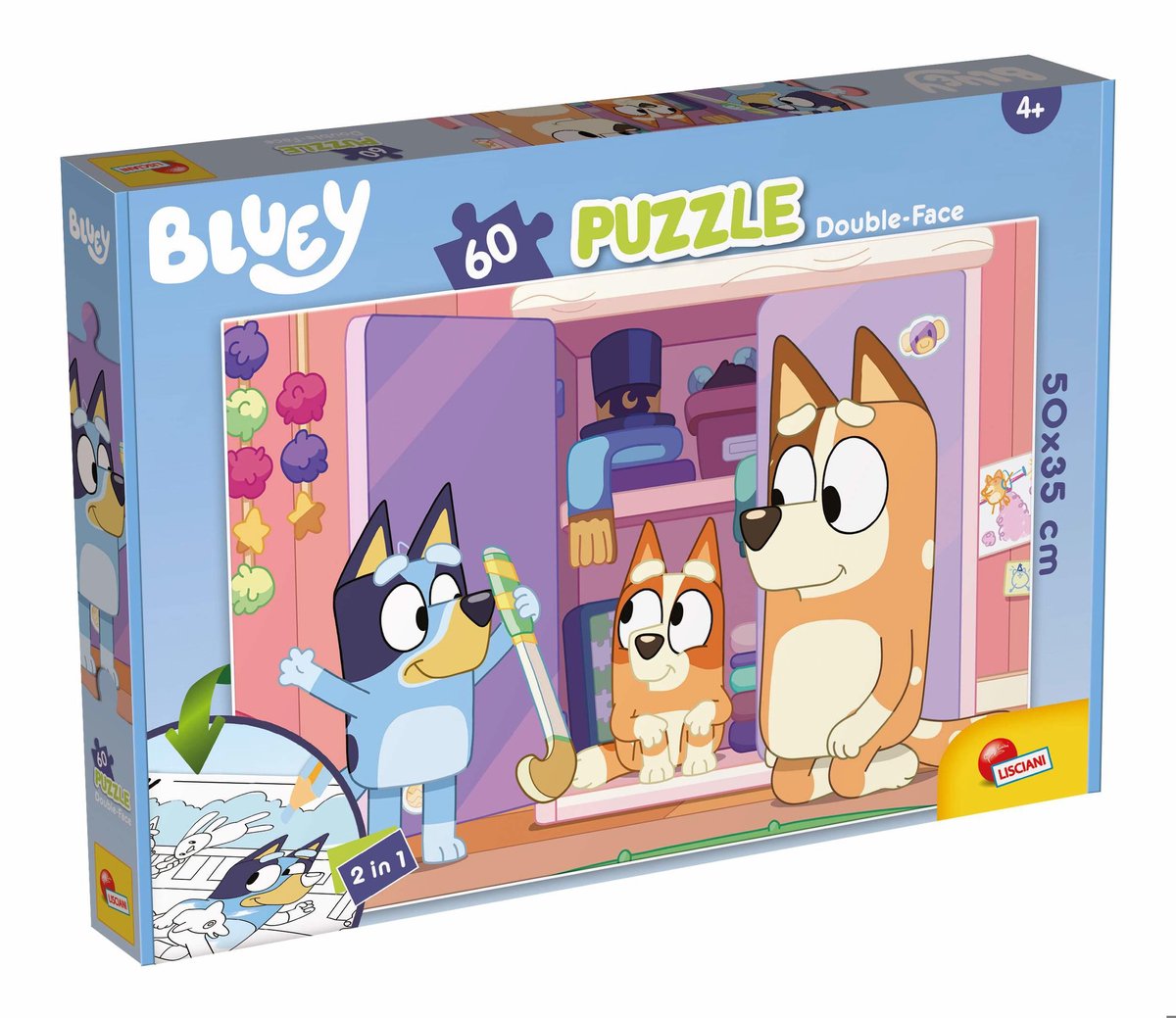 Lisciani - bluey - puzzel plus - 60 stukjes