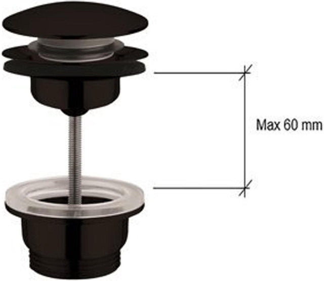 Plieger roma afvoerplug - 2 in 1 design - 1 1 4 - mat zwart