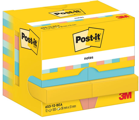 Post-it notes beachside | 100 vel | ft 38 x 51 mm | pak van 12 blokken