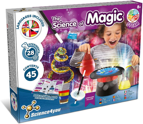 Science 4 you science4you wetenschap van de magie - goochelset voor kinderen met 28 trucs - goochelkist met toverdrank en nog veel meer spelen en gedracht voor kinderen vanaf 8 jaar