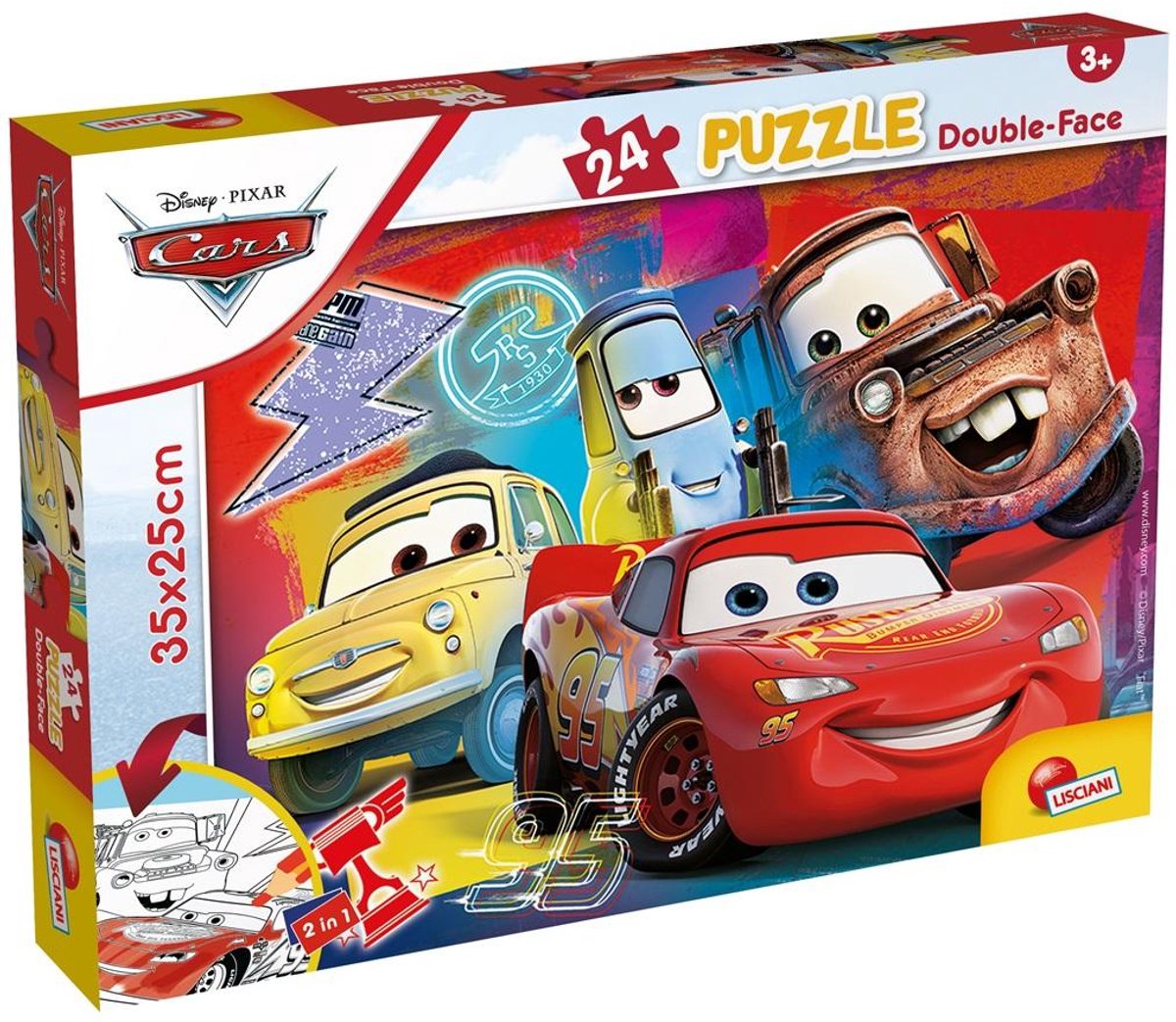 Lisciani - cars - double face - puzzel - 24 stukjes