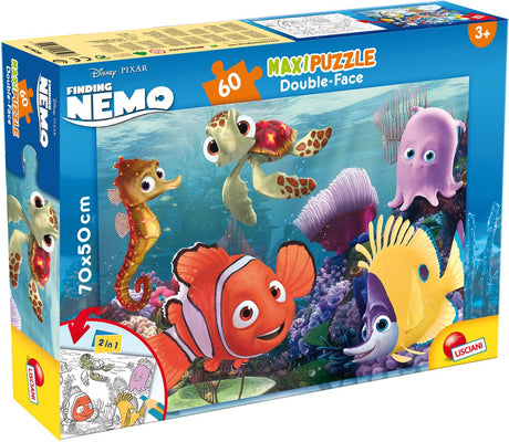 Lisciani - nemo - double face - puzzel maxifloor - 60 stukjes