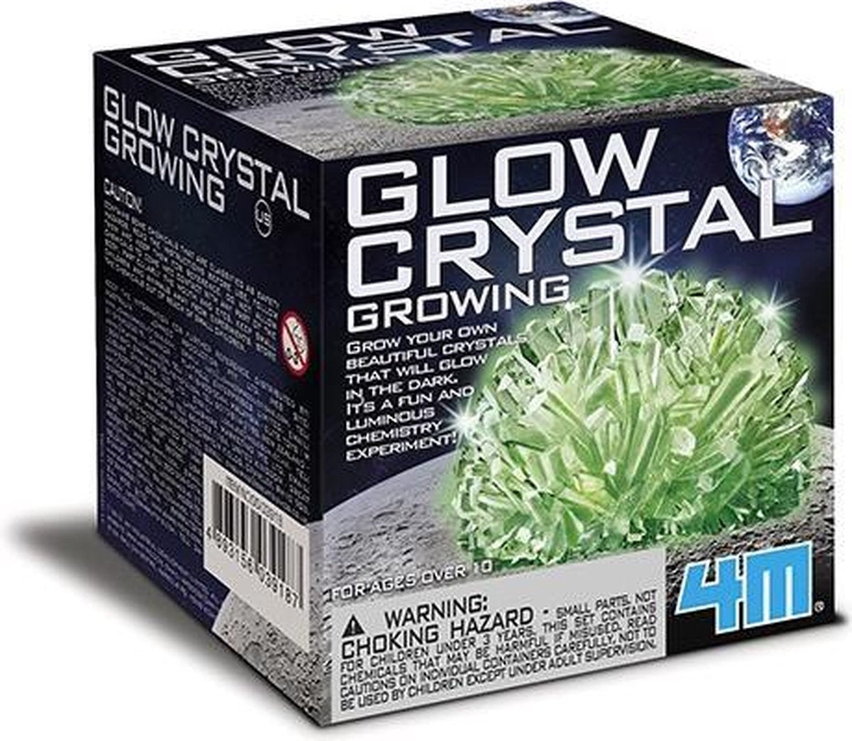 4m science in action: glow crystal growing, in doosje 9x9x9cm, 14+