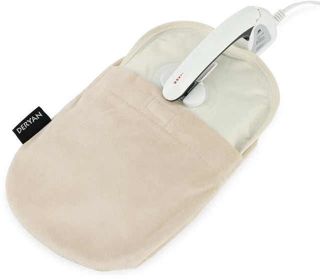 Deryan elektrische warmtekruik incl. kruikenzak - warmtekussen - creme