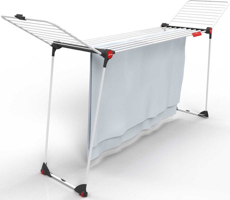 Vileda infinity flex droogrek - tafel droogrek - 30 m drooglengte - telescopisch uittrekbaar centraal plateau - hoge vleugels