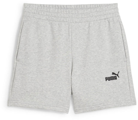 Puma ess small no. 1 logo 5'' high-waist shorts tr dames broek - light gray heather l