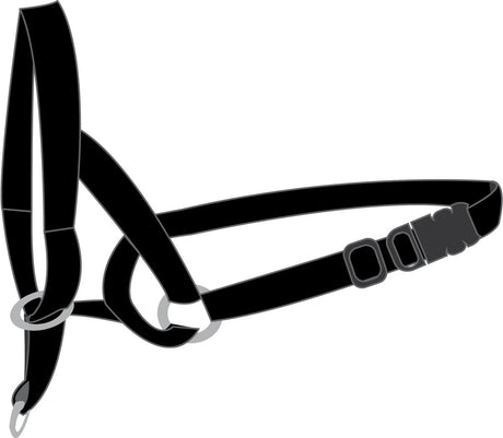 Flamingo easy leader - hoofdhalsband honden - halsband easy leader zwart m 42-55cm 15mm - 1st - 117278 - 1st