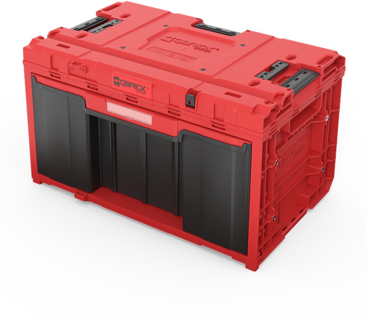 Qbrick system one lade 1 gereedschapskist 2.0 rood ultra hd op maat gemaakte gereedschapskist 587 x 380 x 340 mm 32,5 l met één lade