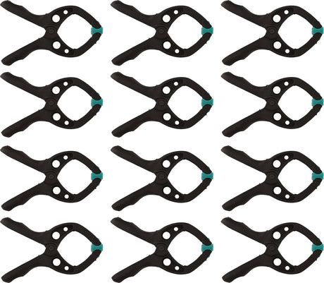 Wolfcraft - 12 veerklemmen mini 30mm - veerklem - zeilklem - marktklem - extra sterk - zeilklemmen - 8653000