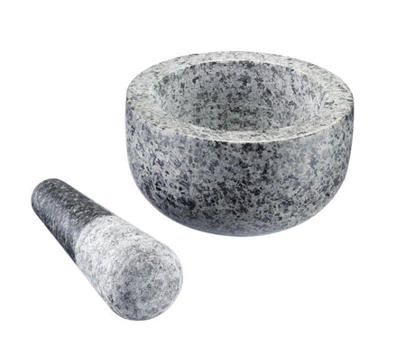 Westmark vijzel met stamper van natuurlijk graniet, groot, binnendiameter: ca. 9,5 cm, grijs, 69602260
