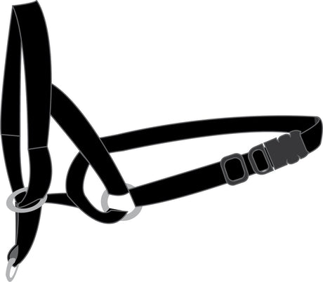 Flamingo easy leader - hoofdhalsband honden - halsband easy leader zwart xs 32-42cm 15mm - 1st - 117290 - 1st xs
