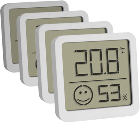 Tfa dostmann 4-pack 30.5053.02.04 thermo- en hygrometer wit