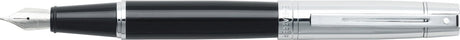 Sheaffer vulpen - 300 e9314 - m - black barrel chrome cap chrome plated