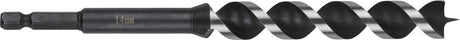 Wolfcraft - 14mm slangenboor voor houtbalken - 165mm - zeskantschacht houtboor - hex - 7135000
