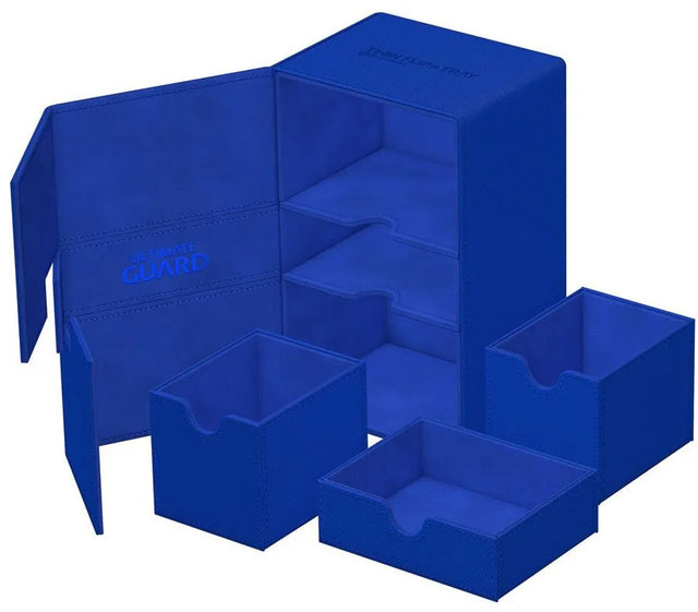 Ultimate guard twin flip'n'tray 160+ xenoskin - blue card boxes