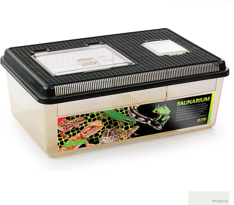 Exo terra - terrarium - reptielen - faunarium vlak l - 46.5x30.5x18cm - 1st l