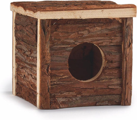 Beeztees forest blokhut classic - knaagdier - hout - 15x15x14 cm one size