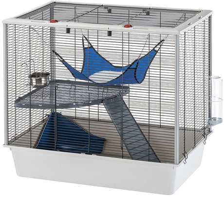 Ferplast comfortabele kooi voor fretten en ratten - meerdere niveaus en met accessoires - 78 x 48 x h 70 cm one size