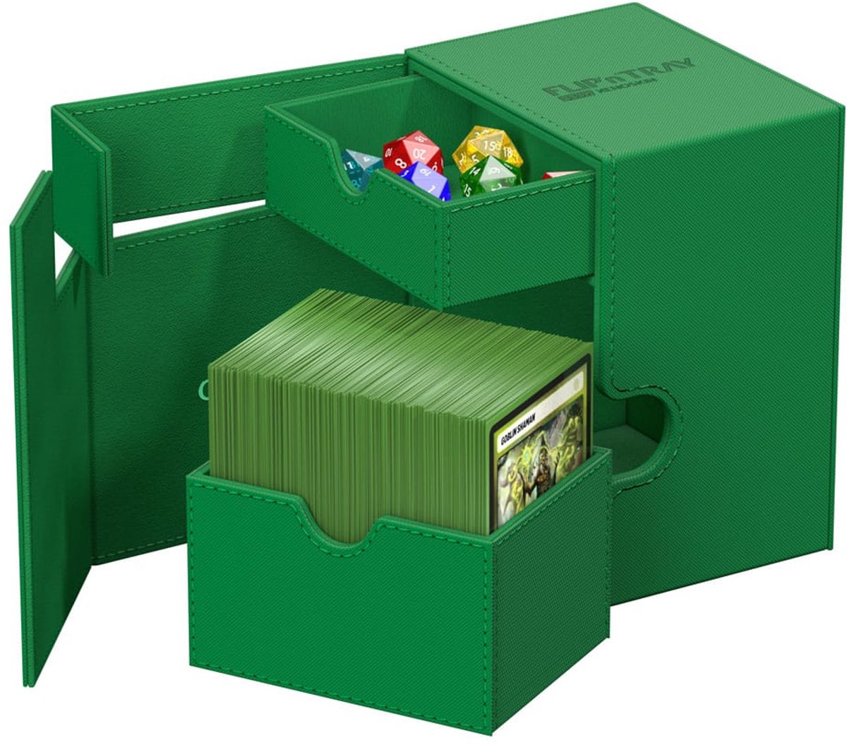 Ultimate guard flip'n'tray 133+ xenoskin - green