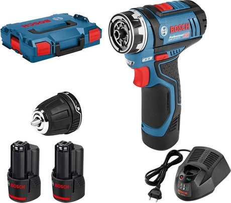 Bosch professional gsr 12v-15 fc accuboormachine - 12 v - met 2x 2,0 ah accu's