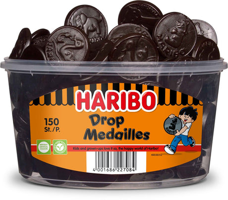 Haribo drop medailles (150 stuks)