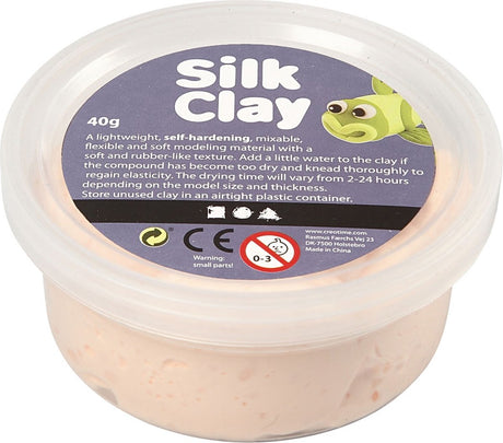 Silk clay - licht roze, 40gr.
