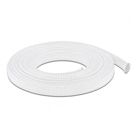 Delock gevlochten mouw rekbare 10 m x 12 mm wit
