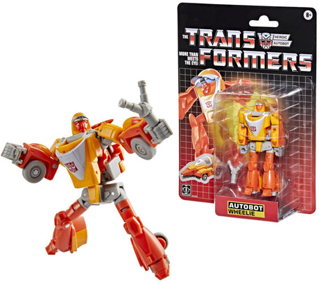 Hasbro transformers-speelgoed retro autobot wheelie in g1-stijl, actiefiguur van 11 cm, robotspeelgoed voor 8+