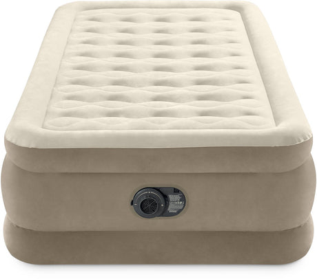 Intex twin ultra plush luchtbed met ingebouwde pomp - 191x99x46 cm