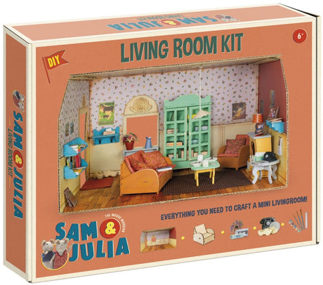 Bambolino sam julia het muizenhuis miniatuur-woonkamer knutselpakket - speelgoed kinderen - schaal 1:12 - knutselen - voor meisjes en jongens - toys