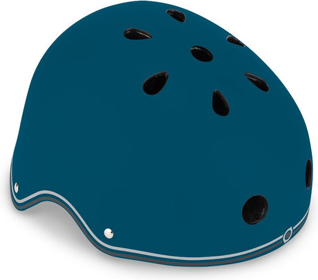 Globber helm - helm primo xs s petrol blue - blauw - led verlichting - abs helm met eps schuim - verstelbaar - xs-s 48-53cm xs s