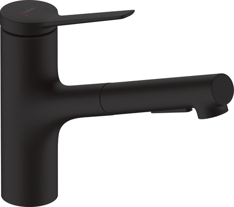 Hansgrohe zesis m33 - keukenkraan 150, met uittrekbare sproeikop, sbox lite, mat zwart 74803670