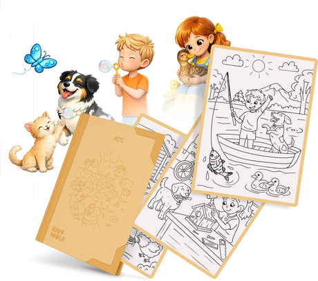 Kidywolf kidydraw-pad refill – pets – 30 illustraties - 6+