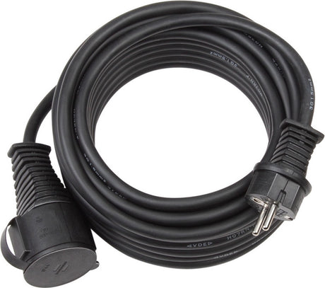Brennenstuhl verlengsnoer ip44 (10 m kabel, h07rn-f 3g2.5, voor buitengebruik en gebruik op bouwplaatsen) zwart