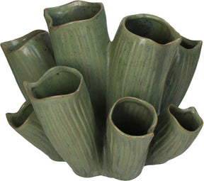 Hd collection vaas aardewerk groen 32,5x29x24cm