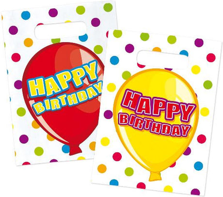 Folat bv uitdeelzakjes happy birthday, 6st.