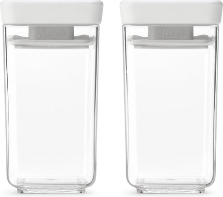 Brabantia tasty+ voorraadbussen - stapelbaar - 2 x 0,15 l - light grey