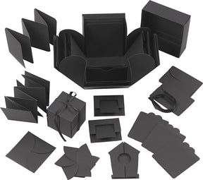 Creativ company explosion box, afm 7x7x7,5+12x12x12 cm, gr1 stuk, zwart