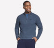 Skechers skechcloud lounge 1 4 zip heren trui - blauw