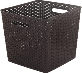Curver my style vierkante mand 25l - donkerbruin