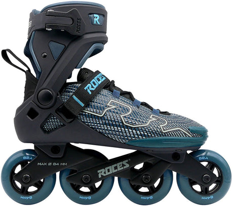 Roces r-evo 84 skeelers - 84mm - softboot - extra comfort stabiliteit - heel lock easy entry - abec-7 - fitness inline skates - heren dames - zwart groen - maat 40