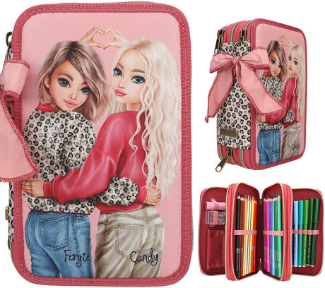 Depesche - topmodel 3-vaks etui - leoheart