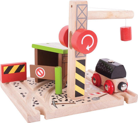 Bigjigs houten kolenmijn treinbaan set - speelgoed voor kinderen vanaf 3 jaar